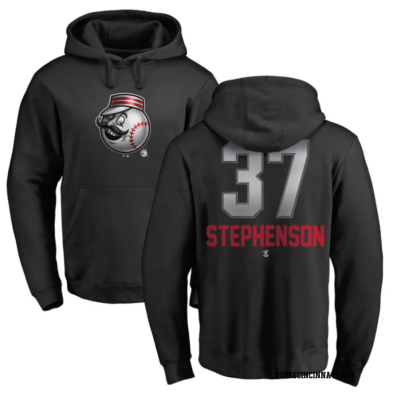 Tyler Stephenson Cincinnati Reds Men's Black Midnight Mascot T-Shirt 